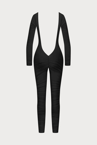 Nuit Fauve Long Sleeve Naked Back Catsuit