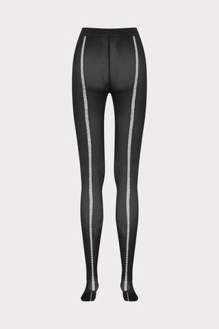 Maison Close Black Opaque Infinite Line Tights 60 Denier