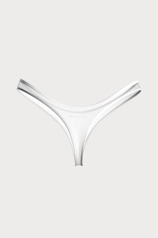 Panorama White High Hips Thong
