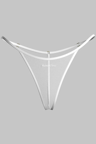 Maison Close Panorama White Micro Thong - Naughty Knickers