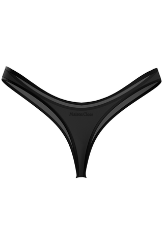 La Parisienne Black High Hips Thong