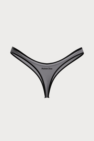 La Parisienne Grey High Hips Thong