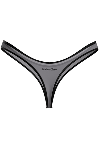 La Parisienne Grey High Hips Thong