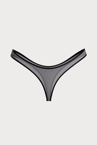 La Parisienne Grey High Hips Thong