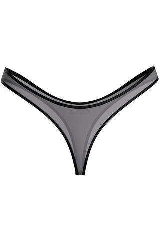 La Parisienne Grey High Hips Thong