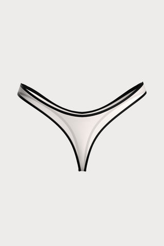 La Parisienne Light Beige High Hips Thong