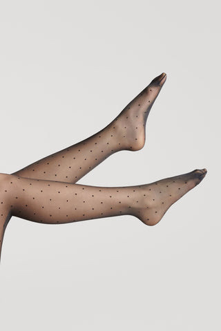 Maison Close Plumetis Tights 15 Denier Black