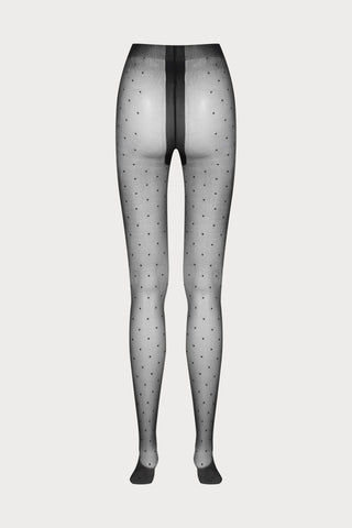 Maison Close Plumetis Tights 15 Denier Black