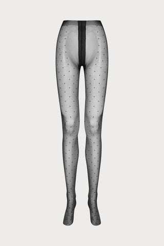 Maison Close Plumetis Tights 15 Denier Black