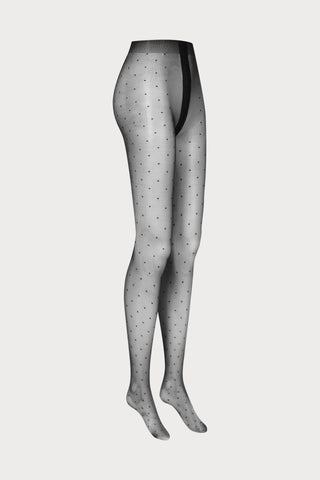 Maison Close Plumetis Tights 15 Denier Black