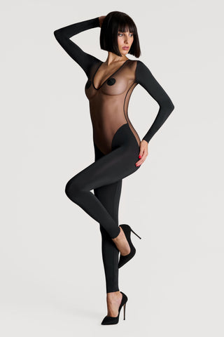 Maison Close Pure Tentation Black V Neck Jumpsuit