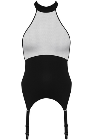 Maison Close Pure Tentation American Collar Black Suspender Top