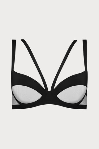 Pure Tentation Balconette Bra in Black