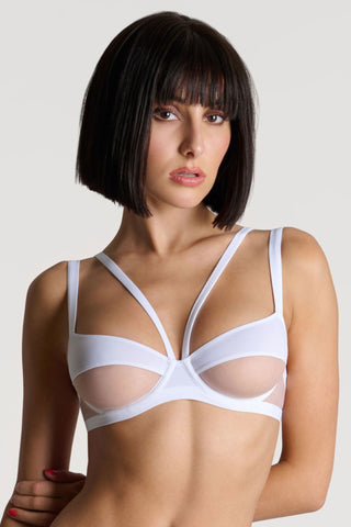 Maison Close Pure Tentation White Balconette Bra