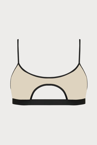 Pure Tentation Bralette in Black & Nude