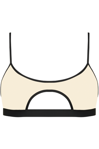 Sheer Black & Nude Wireless Bralette Maison Close Pure Tentation 