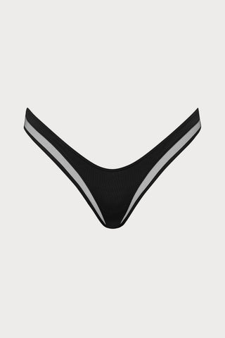 Pure Tentation High Leg Thong in Black