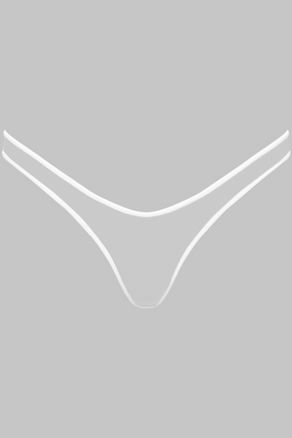 Maison Close Pure Tentation Sheer White High Leg Thong