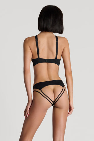 Maison Close Pure Tentation High Waist Black & Nude Open Brief