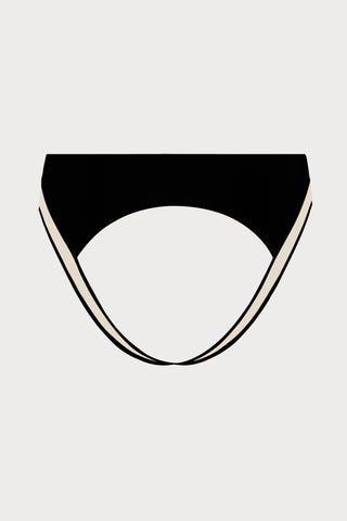 Pure Tentation Open Brief in Black & Nude