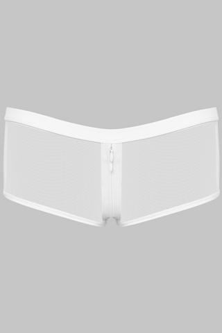 Maison Close Pure Tentation White Openable Shorty - Ouvert Knickers