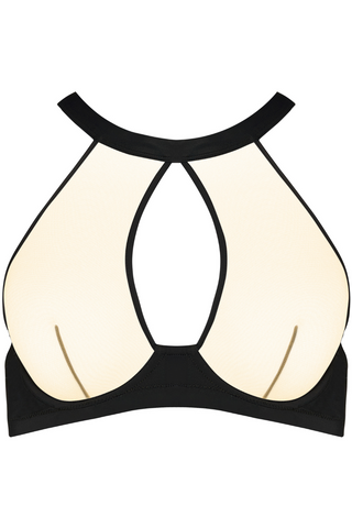 Black & Nude Scarf Underwired Bra Maison Close Pure Tentation