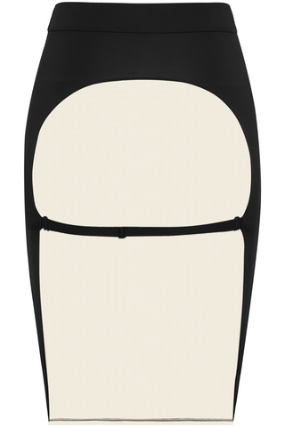 Maison Close Pure Tentation Sheer Back Black & Nude Skirt - Sexy Skirt