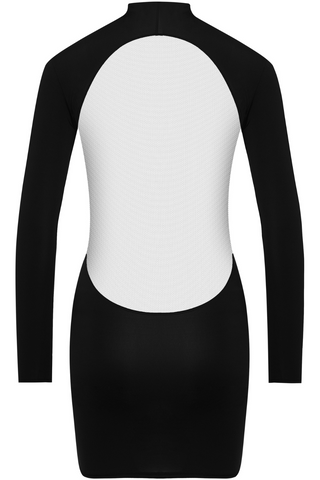 Maison Close Pure Tentation Black Short Sheer Back Long Sleeve Dress 