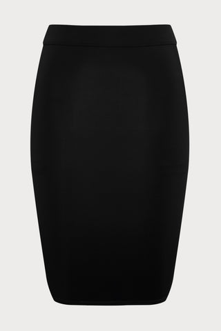 Pure Tentation Sheer Back Skirt in Black