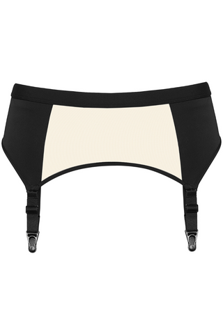 Black & Nude Suspender Belt - Maison Close Pure Tentation