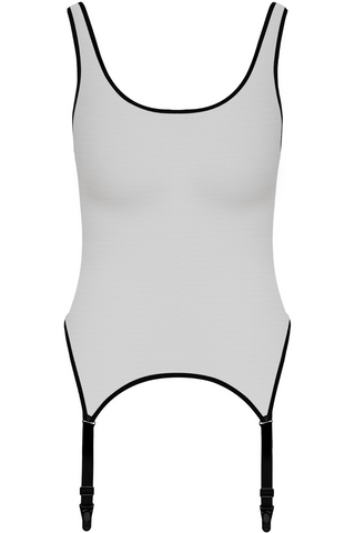 Maison Close Pure Tentation Sheer Black Suspender Tank Top