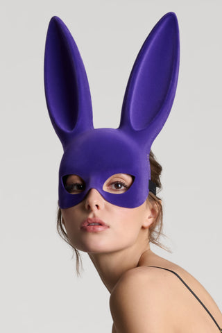 Maison Close Purple Velvet Bunny Mask