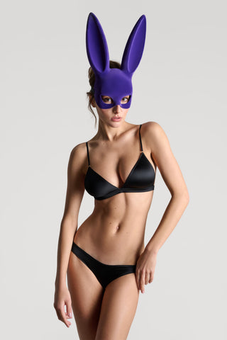Maison Close Purple Velvet Bunny Mask