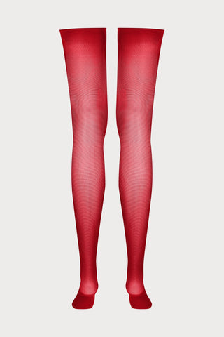 Maison Close Red Purple Cut & Curled Stockings 40 Denier