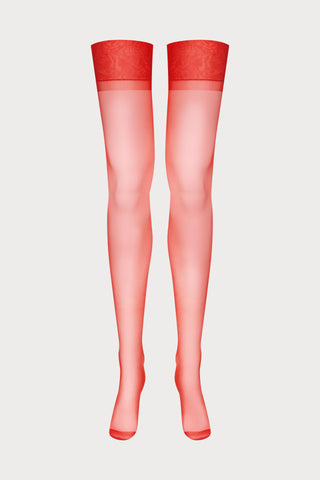 Maison Close Red Nylon Stockings 15 Denier