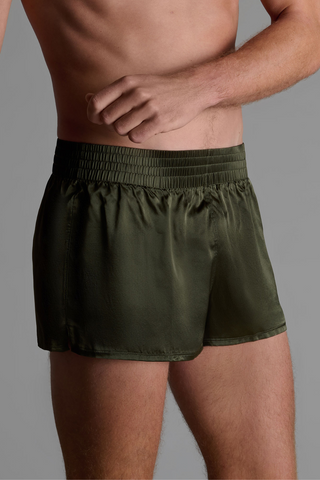 Maison Close Rendez-Vous Unisex Silk Boxer Khaki