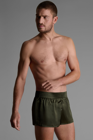 Maison Close Rendez-Vous Unisex Silk Boxer Khaki