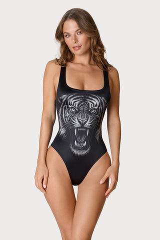 Safari Tiger Print Tanga Swimsuit