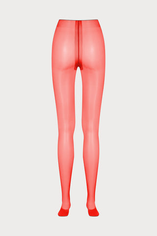 Maison Close Satin Tights Red 10 Denier