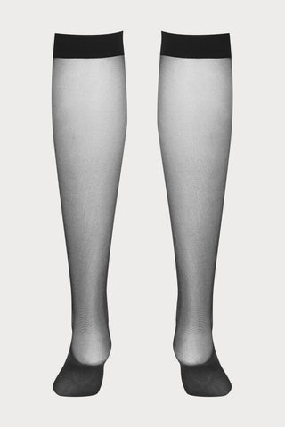 Sheer Black Knee-High Socks 20 Denier
