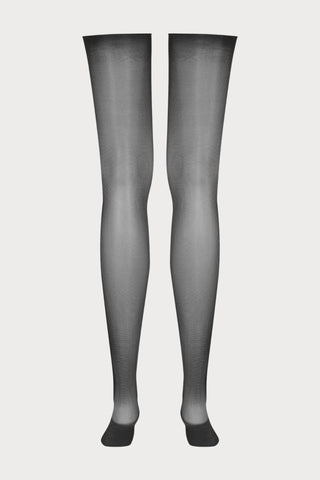 Maison Close Sheer Cut & Curled Stockings 20 Denier - Black - Naughty Knickers