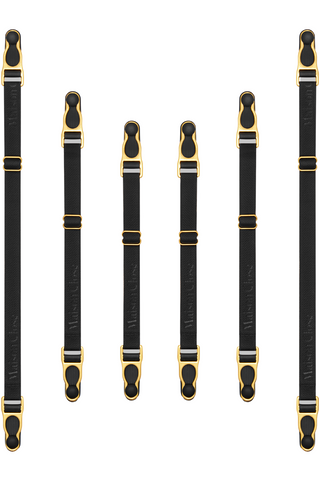Maison Close Signature 6 Suspender Straps Black/Gold