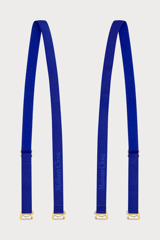 Maison Close Signature Shoulder Straps Blue - Naughty Knickers