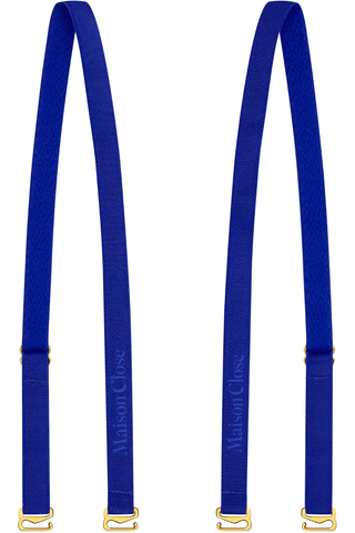 Maison Close Signature Bra Straps Blue