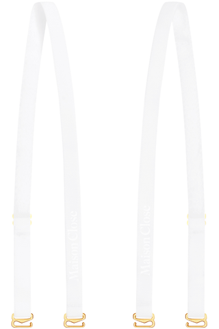 Maison Close Signature Bra Straps White