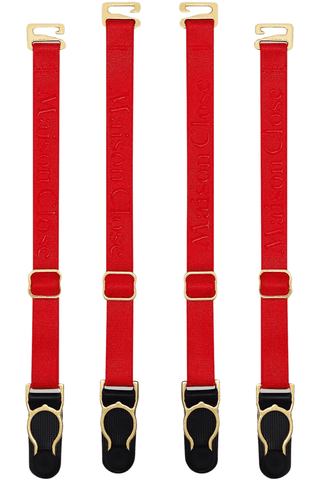 Maison Close Signature Red Suspender Straps