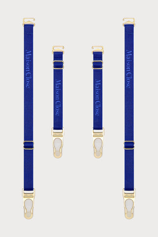 Maison Close Signature Suspender Straps Blue - Naughty Knickers