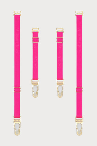 Maison Close Signature Suspender Straps Pink - Naughty Knickers