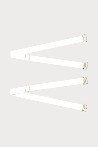 Maison Close Signature Thong Straps White - Naughty Knickers