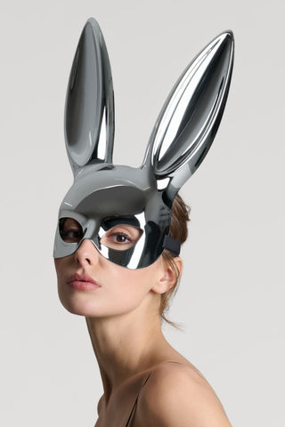 Maison Close Silver Mirror Bunny Mask